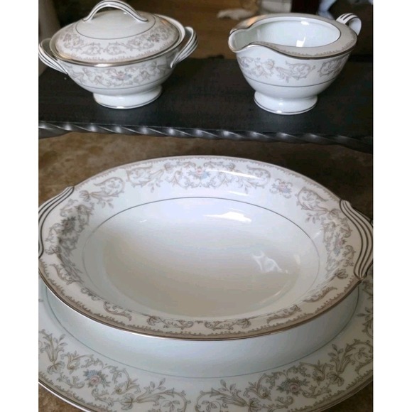 Noritake Other - Noritake China Westbrook 5907 Serving‎ Set  Platter, Bowl, Sugar, Creamer  1950s